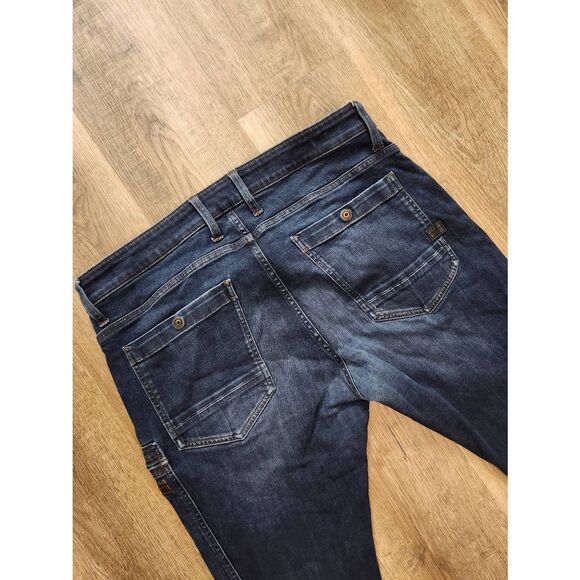 G-Star Raw Powel Super Slim Jean dark wash size 38x34* measured Zip pocket cargo - Picture 5 of 10